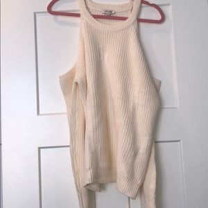 Off the shoulder knit sweater